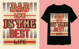 Vintage ▾ tipografia Il padre di giorno maglietta disegno, papà e bambino amore maglietta design. vettore