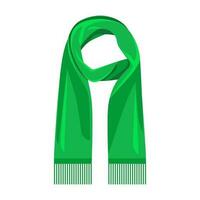 vettore illustrazione di verde sciarpa, isolato su bianca sfondo. inverno sciarpa