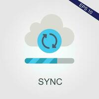 sync piatto icone eps file vettore