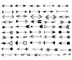 frecce impostate. collezione di icone freccia. impostare frecce diverse o web design. stile piatto freccia isolato su sfondo bianco - vettoriali. vettore