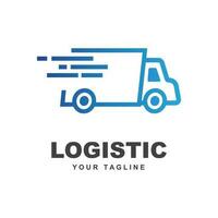 logistica azienda logo vettore con slogan modello