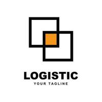 logistica azienda logo vettore con slogan modello