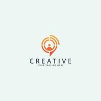 chiamata centro vettore logo modello. cliente sostegno, cliente servizio creativo simbolo concetto.