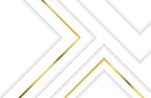 sfondo tecnologico con elemento geometrico bianco e oro. disegno geometrico elegante moderno astratto con vettore di linea dorata