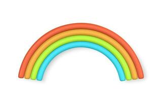 3d arcobaleno nel cartone animato stile. fenomeno concetto. vettore illustrazione
