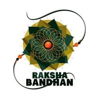 raksha bandhan braccialetto tradizionale indiano mandala d'amore tra fratelli e sorelle vettore