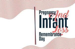 gravidanza e infantile perdita ricordo giorno vettore