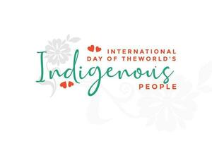 internazionale giorno di il del mondo indigeno persone vettore