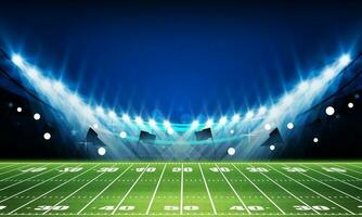 calcio arena campo con luminosa stadio luci vettore design vettore illuminazione