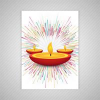 Vettore variopinto del modello dell'opuscolo di diwali felice