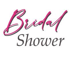 calligrafia bridal doccia cartello per il tuo festa decorazione vettore