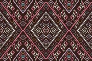 africano ikat floreale paisley ricamo su bianca sfondo.geometrico etnico orientale modello tradizionale.azteco stile astratto vettore illustrazione.disegno per trama, tessuto, abbigliamento, avvolgimento, tappeto.