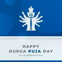 contento Durga puja giorno celebrazione vettore design illustrazione per sfondo, manifesto, striscione, pubblicità, saluto carta
