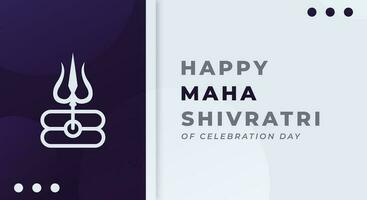 contento maha shivratri indù giorno celebrazione vettore design illustrazione per sfondo, manifesto, striscione, pubblicità, saluto carta