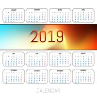 Fondo variopinto del modello 2019 del calendario astratto vettore