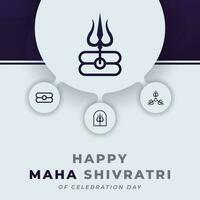 contento maha shivratri indù giorno celebrazione vettore design illustrazione per sfondo, manifesto, striscione, pubblicità, saluto carta