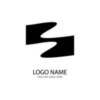 lettera S fiume logo design vettore