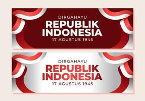modello di banner per il giorno dell'indipendenza dell'indonesia vettore