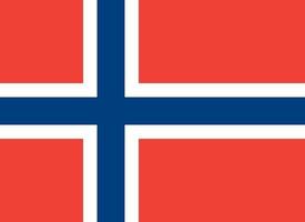 Norvegia ufficialmente bandiera vettore
