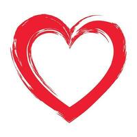 il cuore è disegnato con un' spazzola ictus. design elemento per San Valentino giorno, nozze. vettore illustrazione.