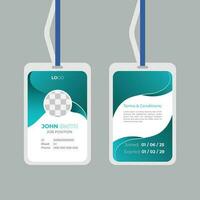 creativo unico id carta design vettore