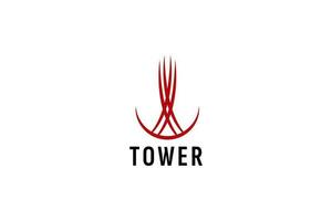 Torre logo vettore icona illustrazione