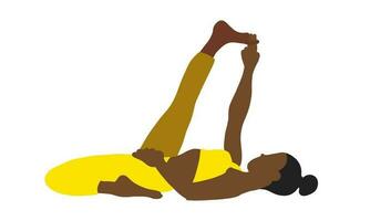 yoga pilates posa vettore