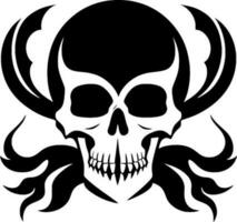 cranio ossatura scheletro logo semplice nero tatuaggio pirata vettore