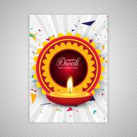 Bella brochure per diwali modello diwali colorato vettore