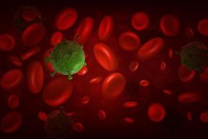covid 19 con cellule malate e globuli rossi vettore