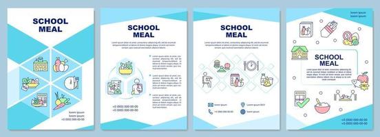 modello di brochure del pasto scolastico vettore