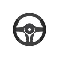 vettore dell'illustrazione del logo del volante dell'automobile