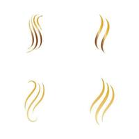 logo e simbolo della linea dei capelli vettore