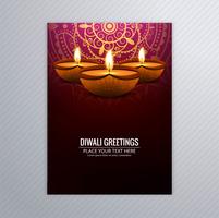 Vettore variopinto del modello dell'opuscolo di diwali felice