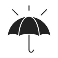 sicurezza informatica e informazioni o protezione della rete ombrello icona stile silhouette umbrella vettore