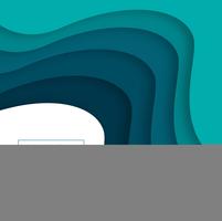 Illustrazione variopinta di progettazione dell'onda di Papercut vettore