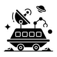 un' creativo design icona di satellitare furgone vettore