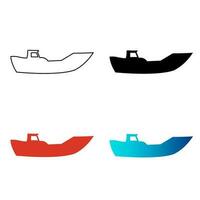 astratto moderno barca silhouette illustrazione vettore