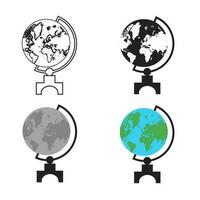 astratto globo terra sfera silhouette illustrazione vettore