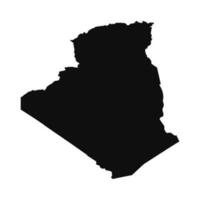 astratto silhouette algeria semplice carta geografica vettore