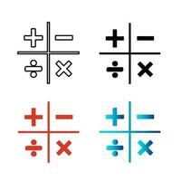 astratto matematica silhouette illustrazione vettore