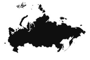 astratto silhouette Russia semplice carta geografica vettore