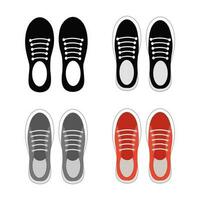 astratto sneaker scarpe silhouette illustrazione vettore