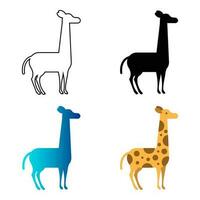 astratto giraffa animale silhouette illustrazione vettore