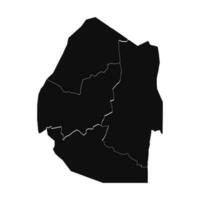 astratto eswatini silhouette dettagliato carta geografica vettore