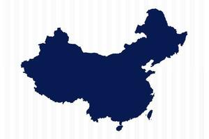piatto semplice Cina vettore carta geografica