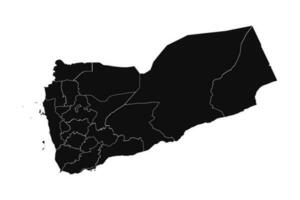 astratto yemen silhouette dettagliato carta geografica vettore
