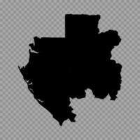 trasparente sfondo Gabon semplice carta geografica vettore