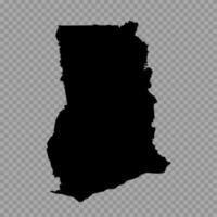 trasparente sfondo Ghana semplice carta geografica vettore