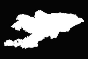 semplice Kyrgyzstan carta geografica isolato su nero sfondo vettore